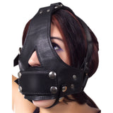 Strict Leather Bishop Head Harness with blinder and gag