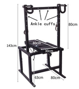 Full Access Bondage Restraint Table Adjustable BDSM Gyno Chair with Ankle & Wrist Cuffs Adult Playroom Dungeon Sex Room Furniture