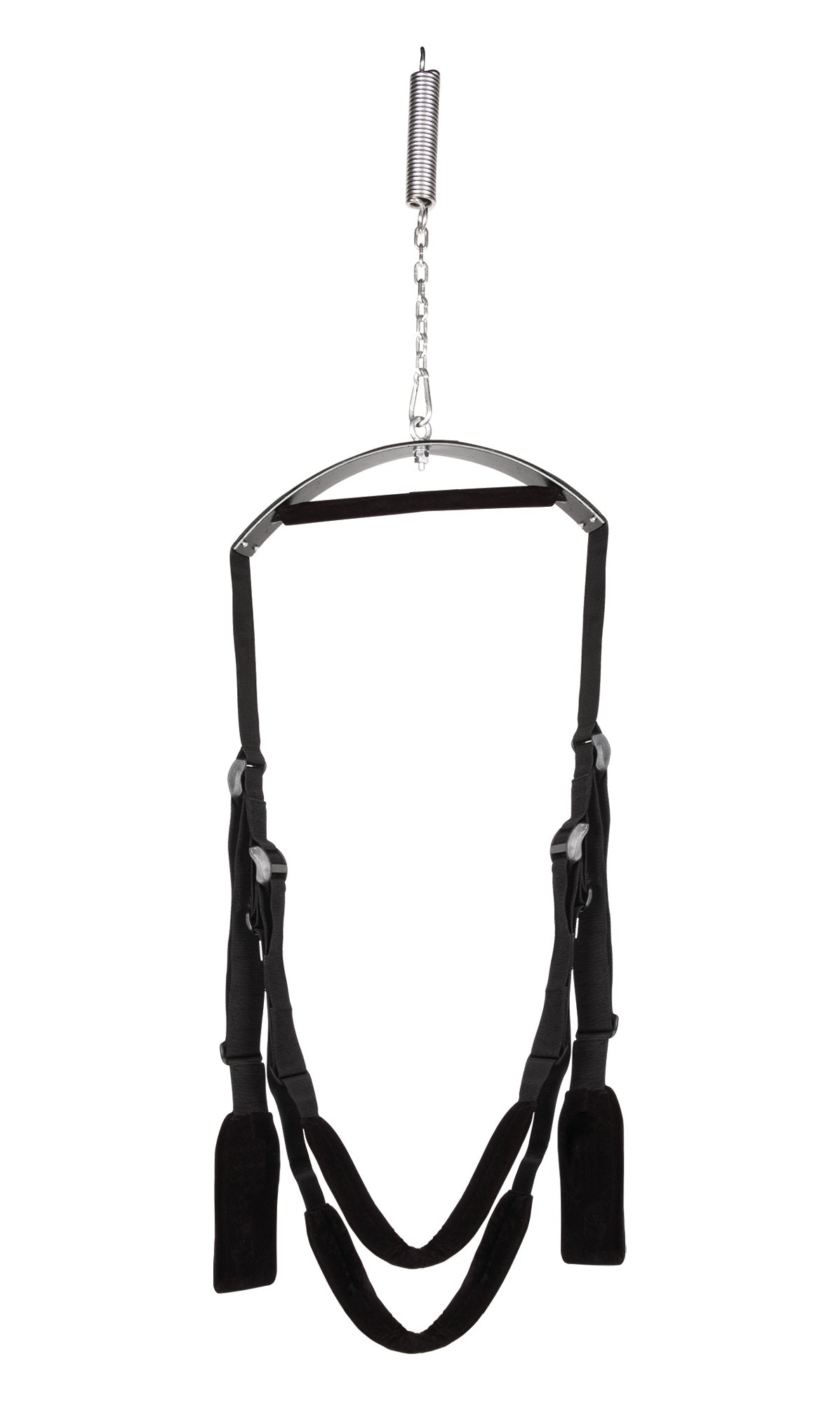 Lux Fetish love sex swing adjustable body and leg straps detail at BDSM Authority