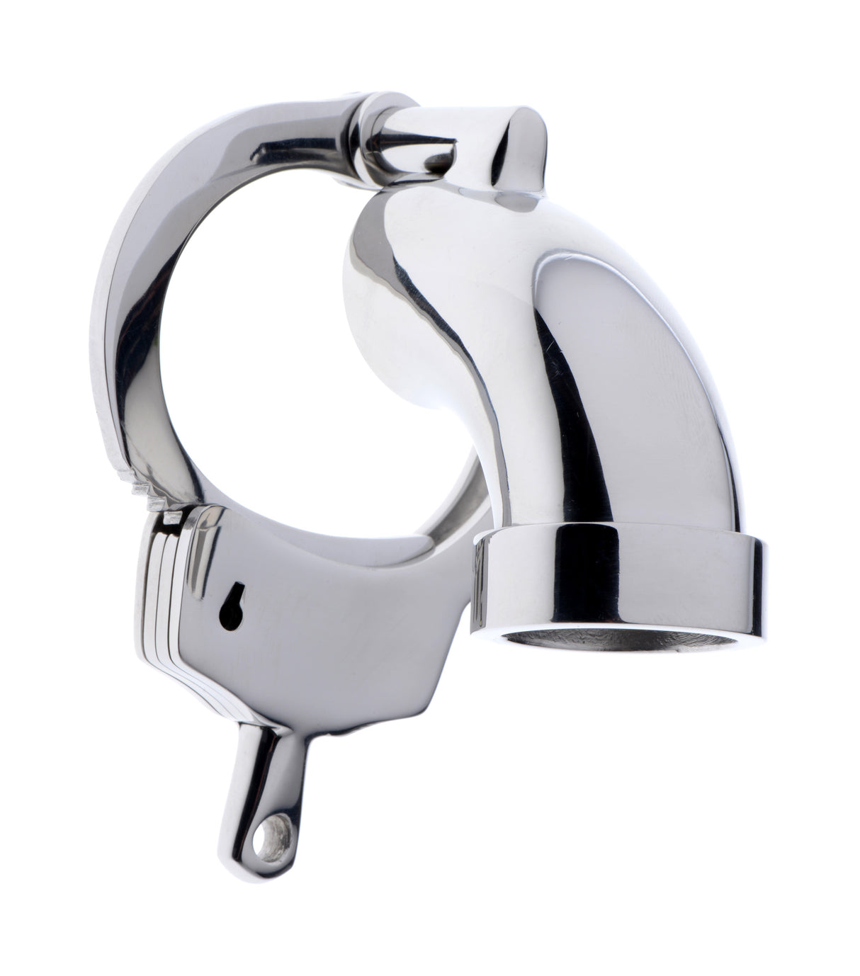 CockCuff stainless steel chastity device side view - BDSM Authority