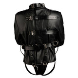 Premium leather straightjacket back product photo on white