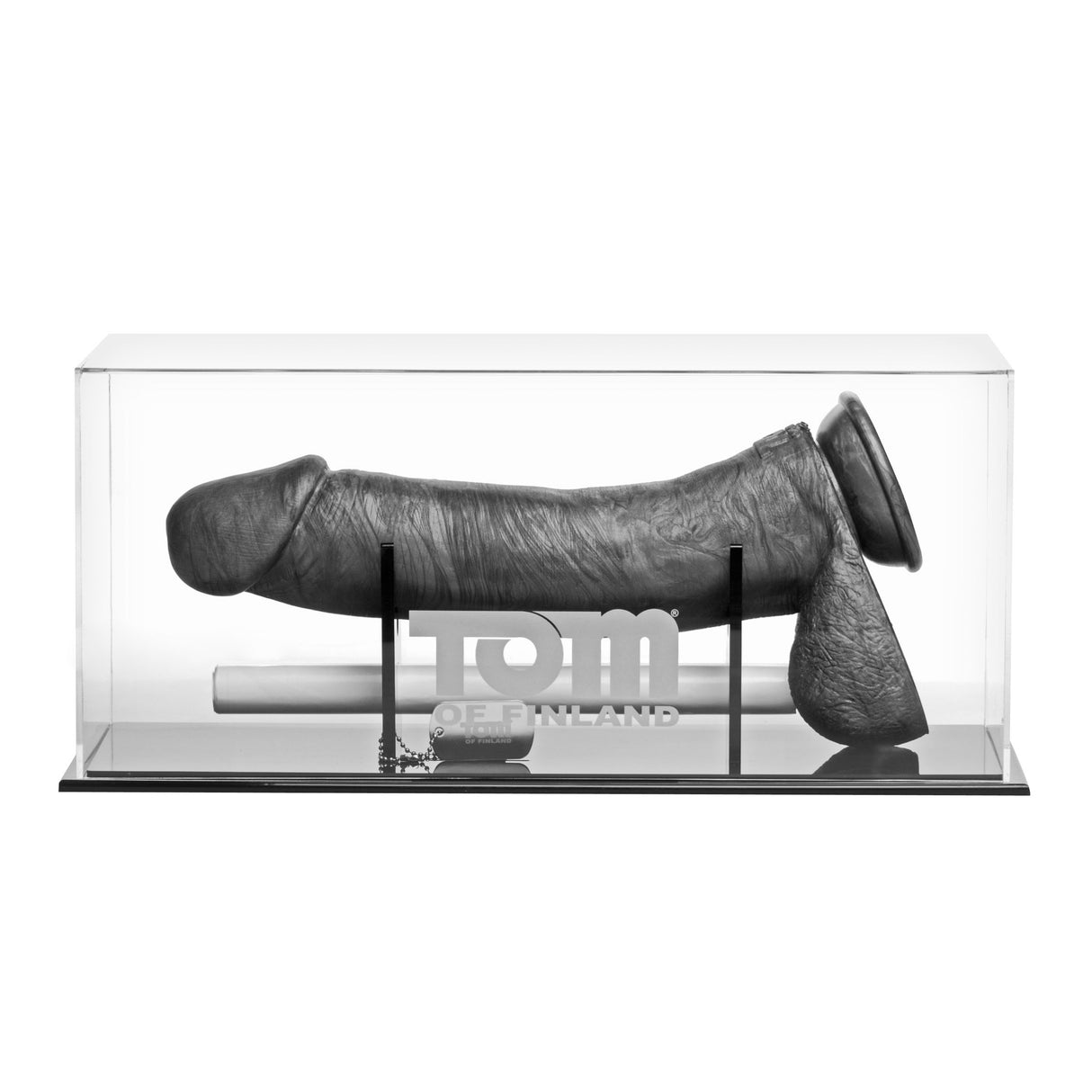 Tom of Finland Kake Cock 12 Inch Silicone Dildo - close-up of textured shaft detail - BDSM Authority