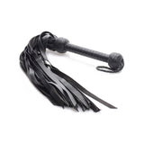 Black deerskin flogger alternate view