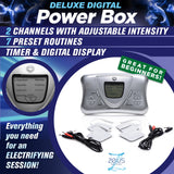 Zeus Deluxe Digital Power Box with pads and leads - BDSM Authority